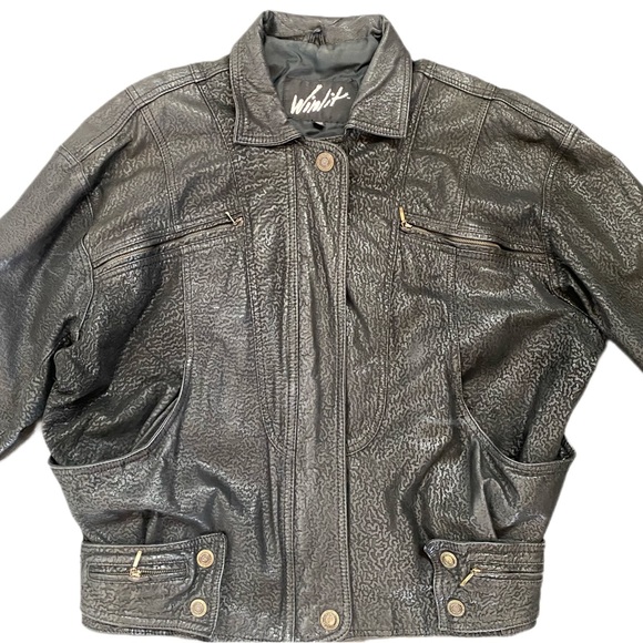 Winlit 80's leather jacket - Picture 2 of 6